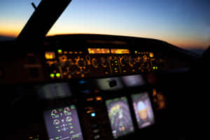 Twilight Aircraft Cockpit View Wallpaper