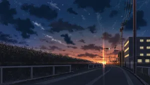 Twilight_ Anime_ Street_ Scene Wallpaper