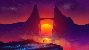 Twilight_ Archway_ Fantasy_ Landscape Wallpaper