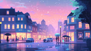 Twilight Cityscape Aesthetic.jpg Wallpaper