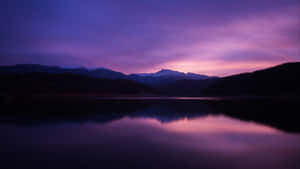 Twilight Mountain Lake Reflection Wallpaper