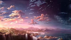 Twilight_ Realm_ Anime_ Landscape_2560x1440 Wallpaper