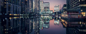 Twilight Reflections Urban Waterscape.jpg Wallpaper