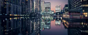 Twilight Reflections Urban Waterscape.jpg Wallpaper