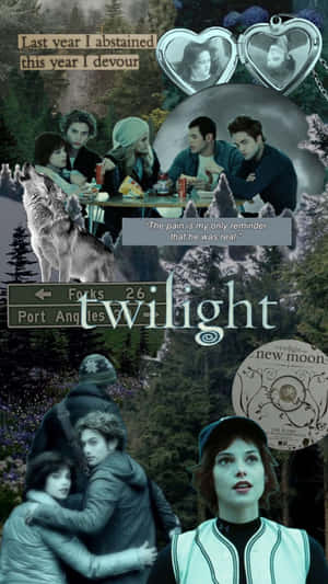 Twilight Saga Collagei Phone Wallpaper Wallpaper