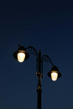 Twilight Street Lamps Wallpaper