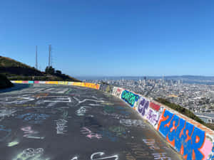 Twin Peaks Graffiti View San Francisco Wallpaper