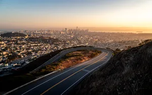 Twin Peaks Sunset View San Francisco Wallpaper