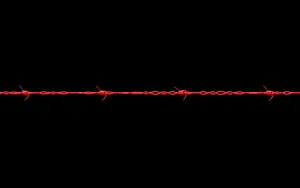 Twisted And Tangled Barbed Wires In Red And Black Wallpaper