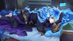 Twisted Wonderland Blue Flame Hair Character Wallpaper