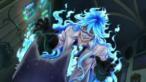 Twisted Wonderland Blue Flame Magic Wallpaper