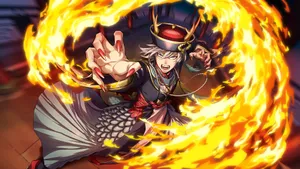 Twisted Wonderland Flaming Magic Performance Wallpaper