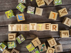 Twitter Letter Blocks Wallpaper