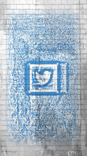 Twitter Logo On Brick Wall Wallpaper