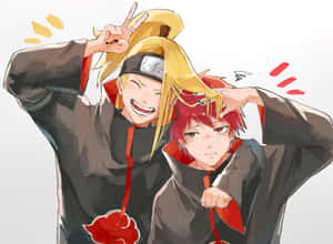 Two Akatsuki Members - Deidara And Sasori Wallpaper