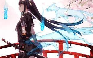 Two Anime Dog Spirits Wallpaper