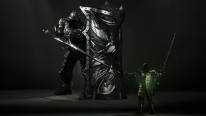 Two Demons Locked In Epic Battle Wallpaper