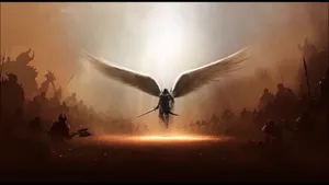 Two Demons Wage War In An Epic Battle Wallpaper