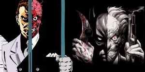 Two Faceand Batman Dark Victory Artwork Wallpaper
