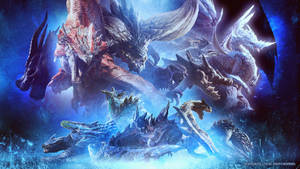 Two Fierce Wyverns Face Off In Monster Hunter World Wallpaper