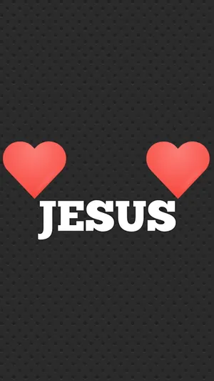 Two Hearts I Love Jesus Iphone Wallpaper