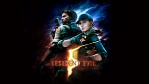 Two Main Characters From The Crazy-popular Resident Evil 5 In A Tense Moment Of Survival Wallpaper