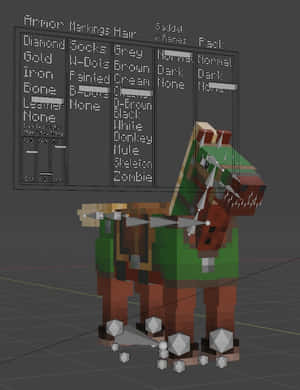 Two Minecraft Horses Exploring A Beautiful Blocky Terrain Wallpaper