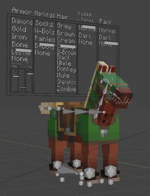 Two Minecraft Horses Exploring A Beautiful Blocky Terrain Wallpaper