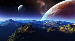 Two Moons 1920x1080 Hd Space Wallpaper