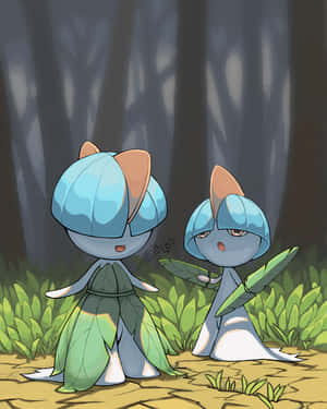 Two Ralts In The Woods Wallpaper