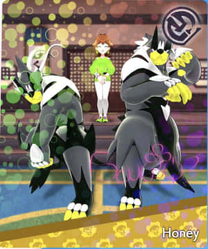 Two Urshifu At Dojo With Anime Girl Wallpaper