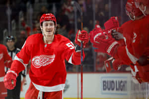 Tyler Bertuzzi In Action During A Game Wallpaper