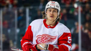 Tyler Bertuzzi In Action On The Ice Wallpaper