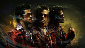 Tyler Durden Triple Portrait Artwork Wallpaper