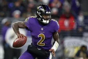Tyler Huntley Baltimore Ravens Quarterback Action Wallpaper