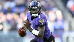 Tyler Huntley Baltimore Ravens Quarterback Action Shot Wallpaper