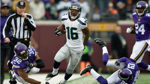 Tyler Lockett Football Player Seattle Seahawks Minnesota Vikings Wallpaper