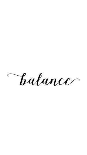 Typography Of Balance White Plain Wallpaper
