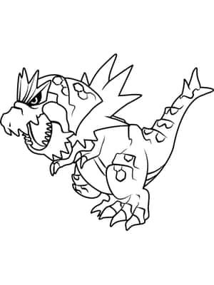 Tyrantrum Coloring Page Wallpaper