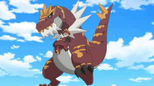 Tyrantrum Hugging Kid Wallpaper