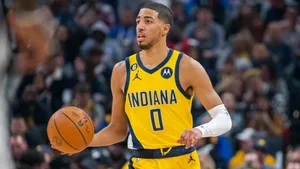 Tyrese Haliburton Indiana Pacers Game Action Wallpaper