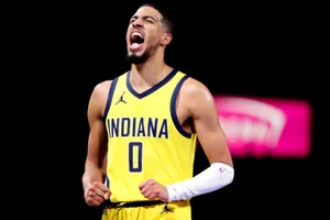 Tyrese Haliburton Intense Celebration Wallpaper