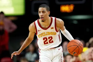 Tyrese Haliburton Iowa State Basketball Action Wallpaper