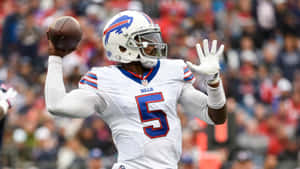 Tyrod Taylor Buffalo Bills Quarterback Action Wallpaper