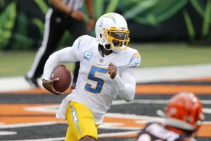 Tyrod Taylor Quarterback Action Wallpaper