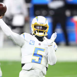 Tyrod Taylor Quarterback Action Shot Wallpaper