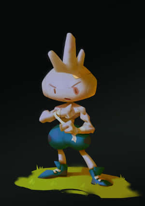 Tyrogue Wrapping Bandages Around Hand Wallpaper