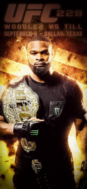 Tyron Woodley Belt On Shoulder Wallpaper