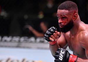 Tyron Woodley With Deep Gash Wallpaper