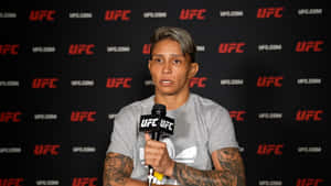 U F C Fighter Amanda Lemos Press Conference Wallpaper